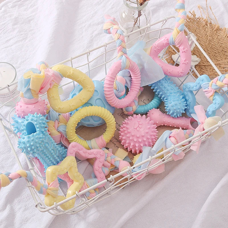 TPR Knot Dog Chew Toy – Bite-Resistant Teeth Cleaner