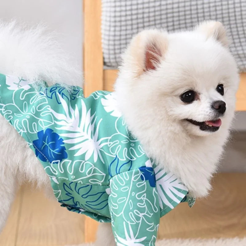 Hawaiian Style Pet Shirt – Summer Dog & Cat Beach Outfit