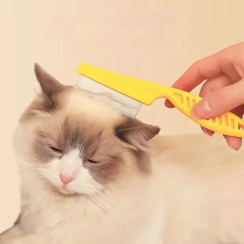Stainless Steel Pet Flea Comb – Cat & Dog Hair Grooming