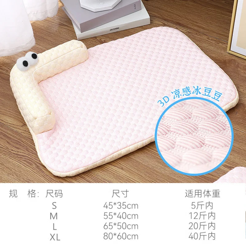 LETVIA Large Dog & Cat Cooling Mat – Monster Eye Design