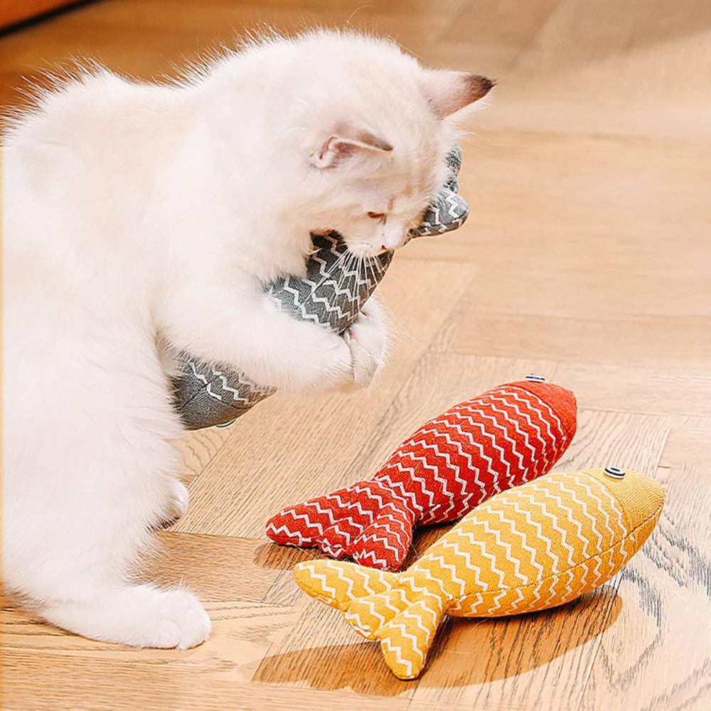 Catnip Fish Toy – Fun Sackcloth Cat Gnaw Toy