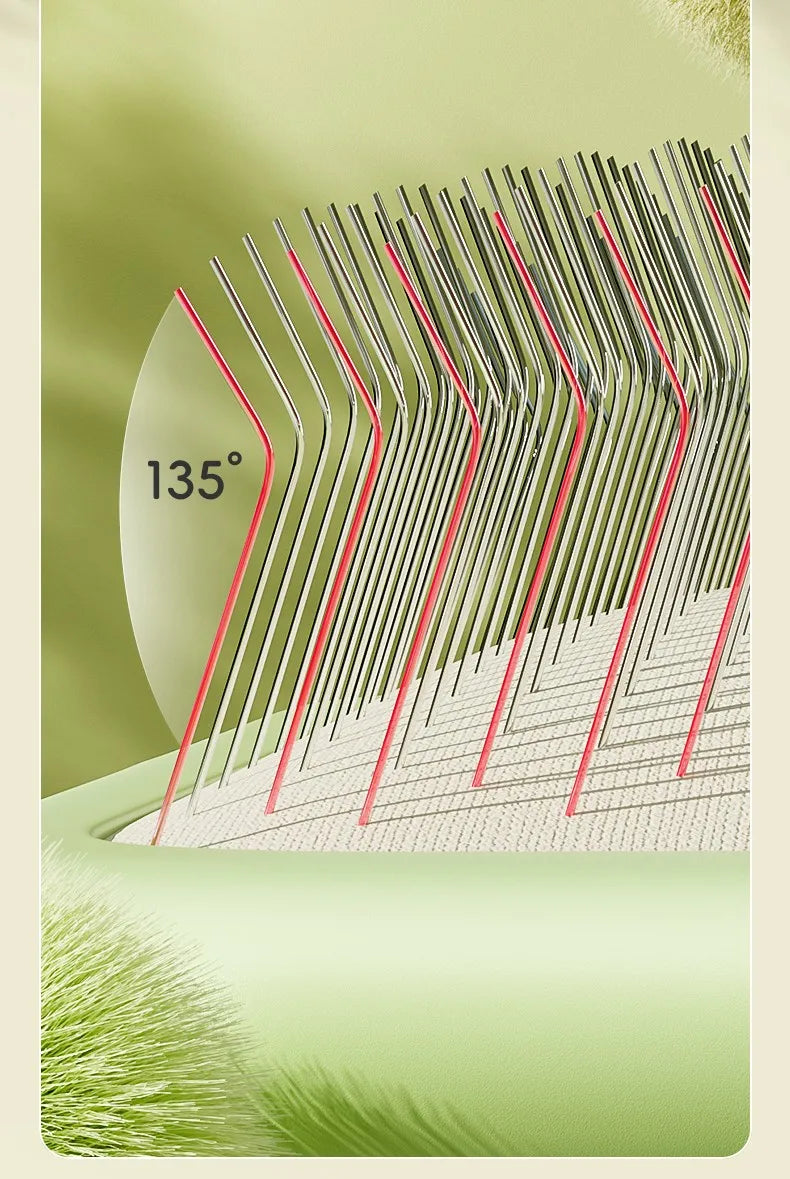 Stainless Steel Dog & Cat Brush – Hair Remover & Massager