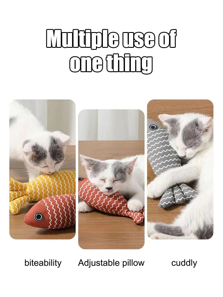 Catnip Fish Toy – Fun Sackcloth Cat Gnaw Toy