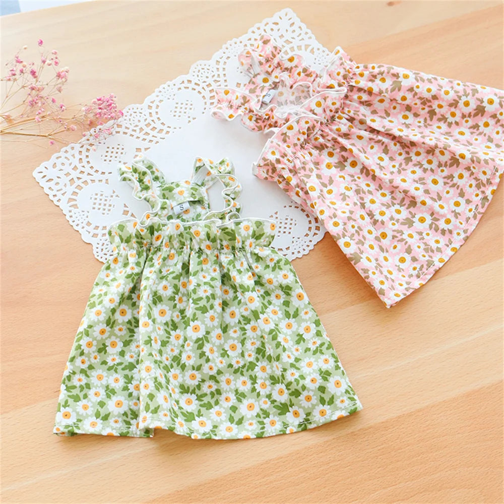 Sphynx Cat & Small Dog Summer Dress – Cotton Suspender Princess Outfit