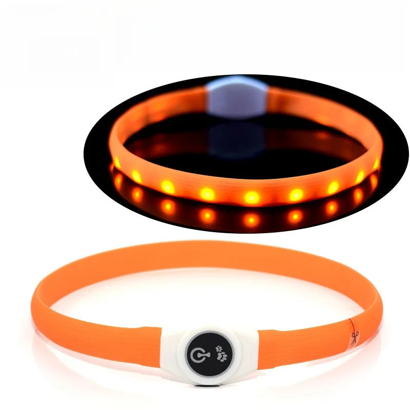 LED Luminous Dog Collar – USB Rechargeable Waterproof