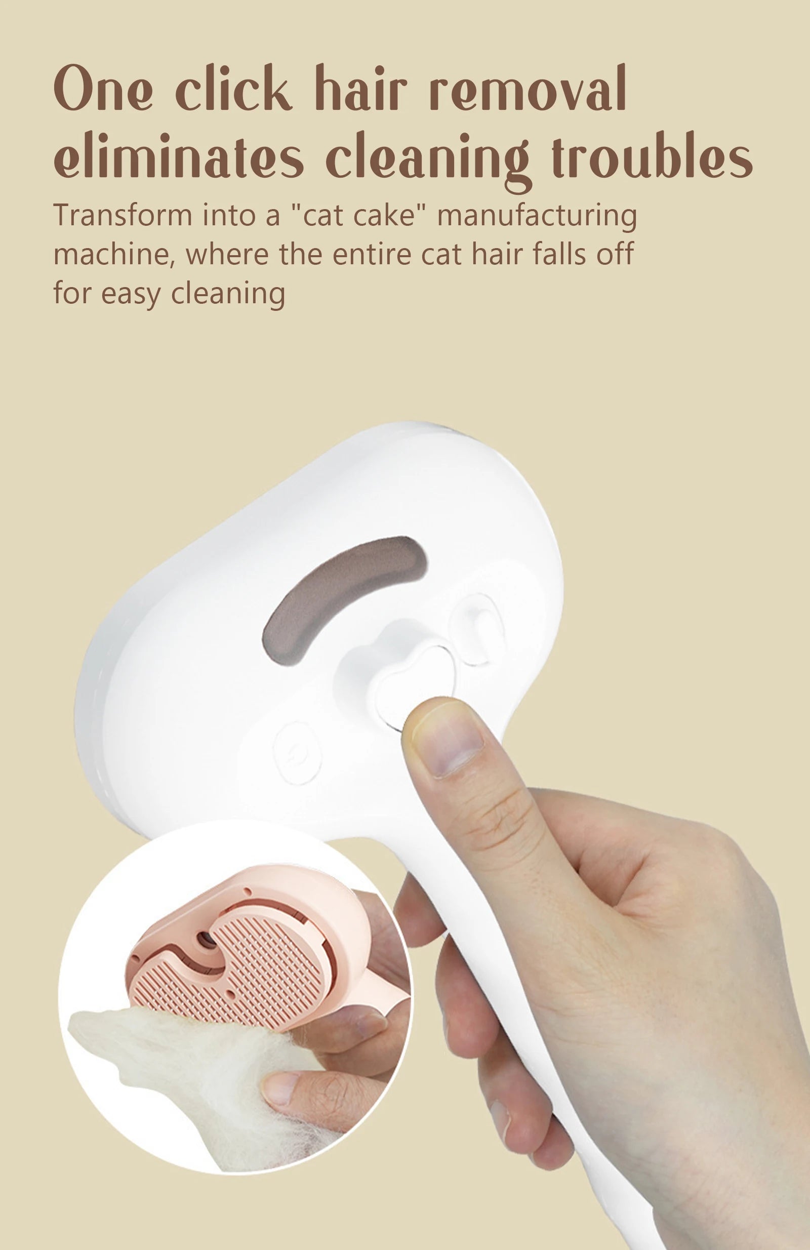 Pet Steam Massage Brush – Dog & Cat Hair Removal Comb