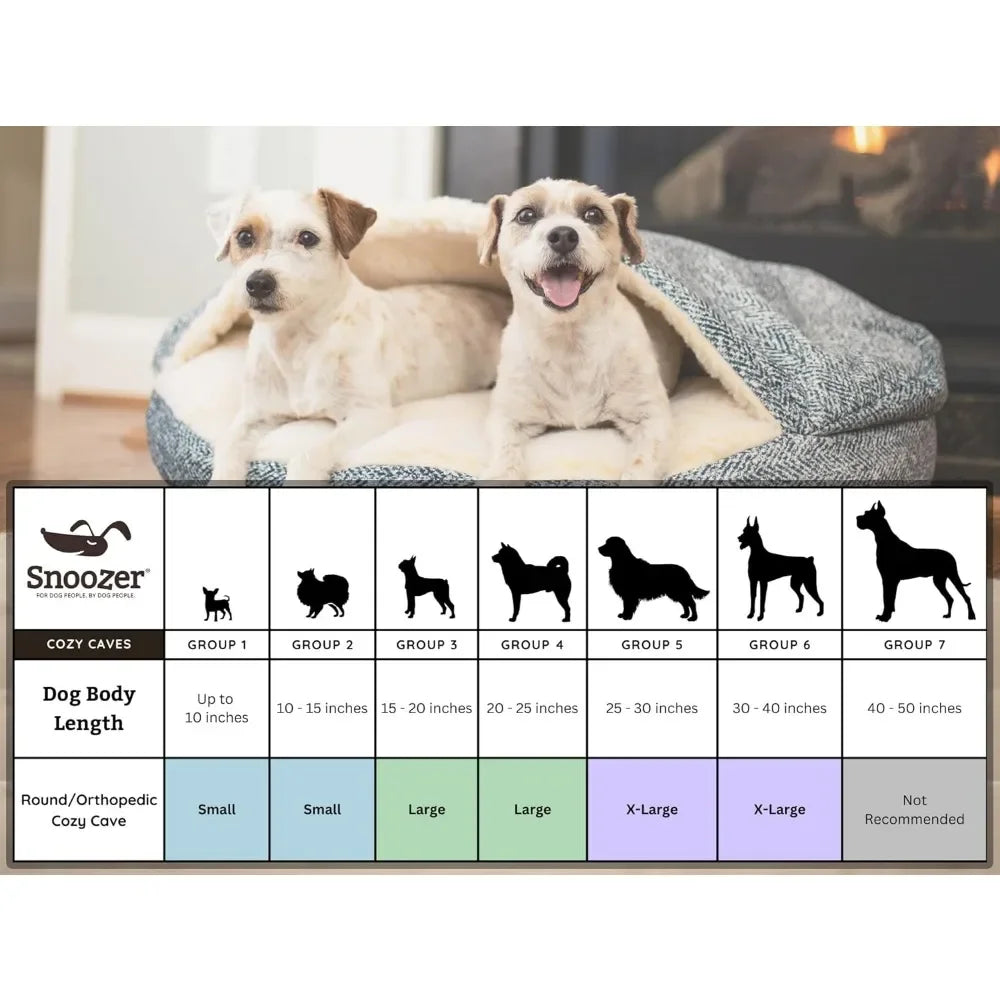 Luxury Microsuede Cozy Cave Pet Bed – Extra Large