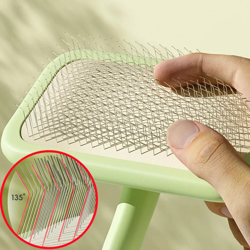 Stainless Steel Dog & Cat Brush – Hair Remover & Massager