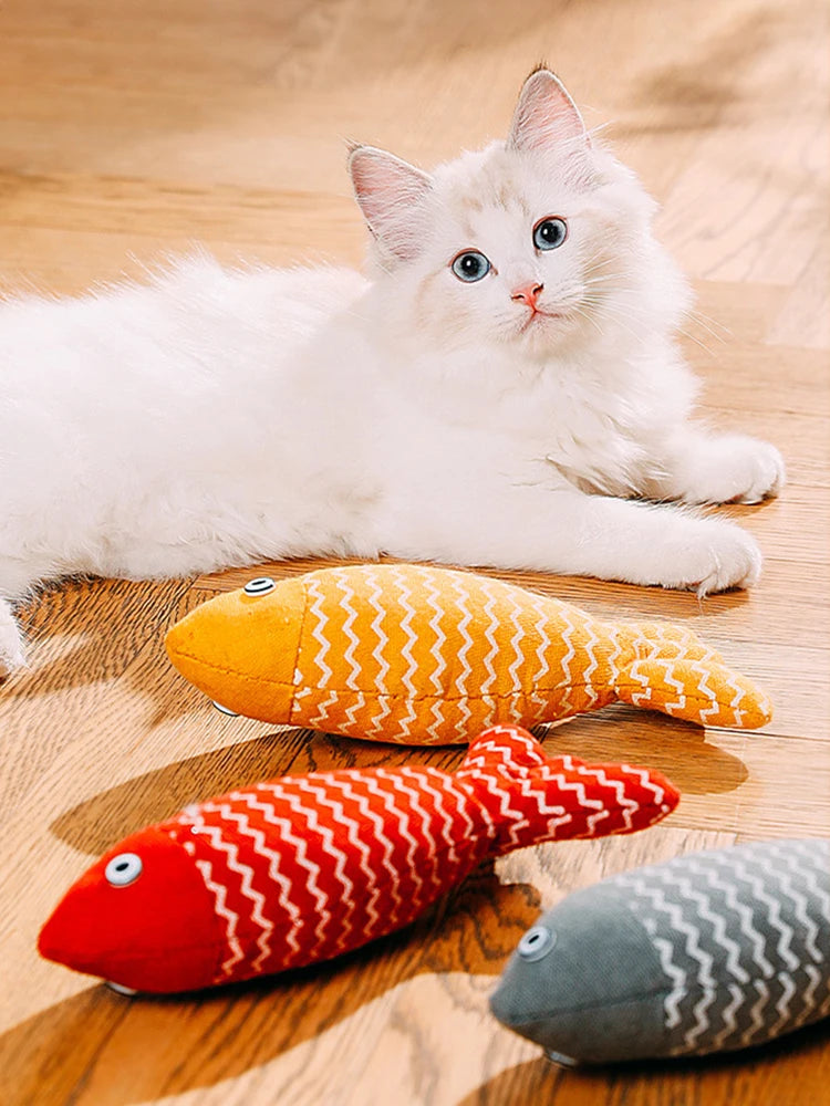 Catnip Fish Toy – Fun Sackcloth Cat Gnaw Toy