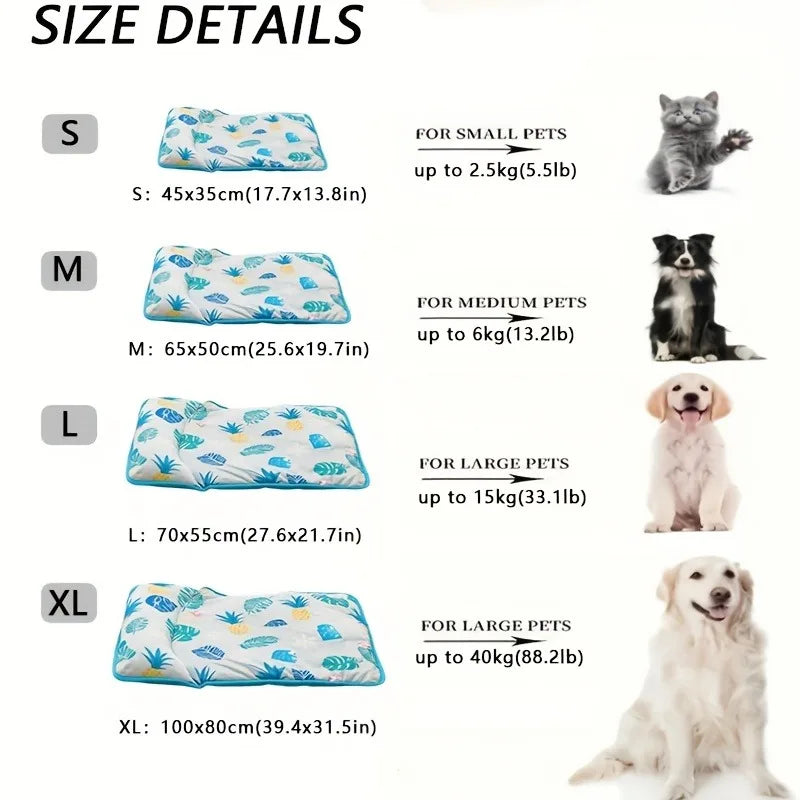 LETVIA Cooling Pet Mat – Breathable Summer Dog & Cat Bed