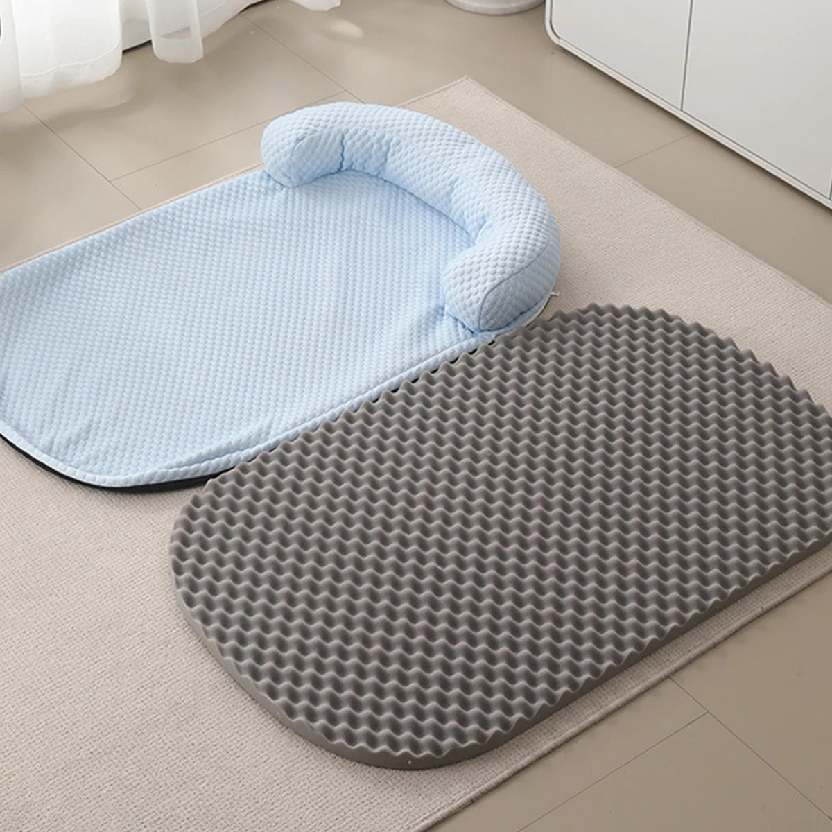 Breathable Cooling Dog & Cat Bed – Ice Silk Summer Cushion