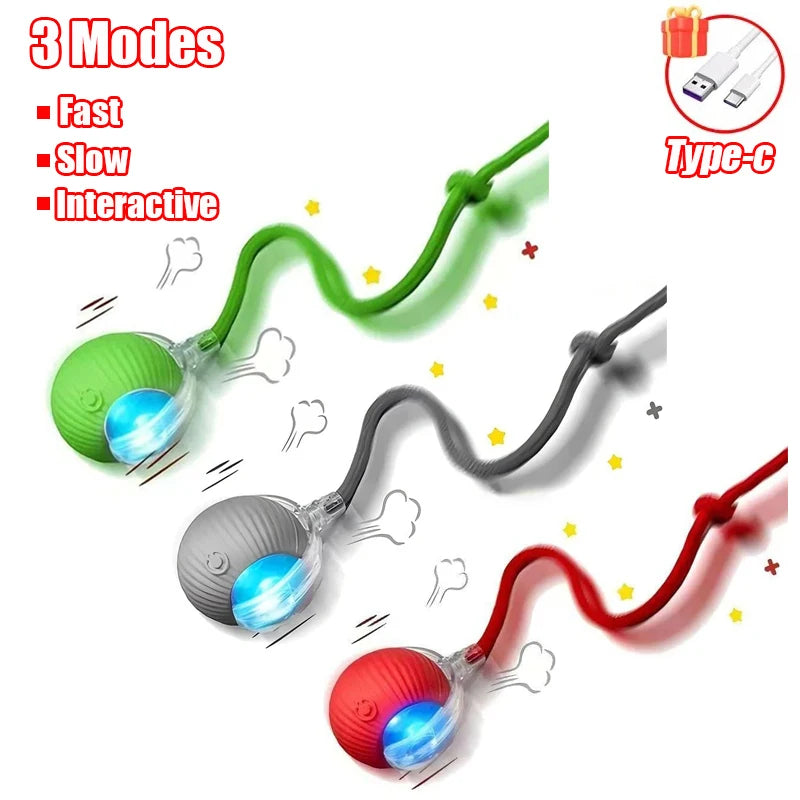 Automatic Rolling Cat & Dog Toy – Rechargeable Smart Ball