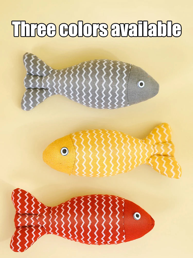 Catnip Fish Toy – Fun Sackcloth Cat Gnaw Toy