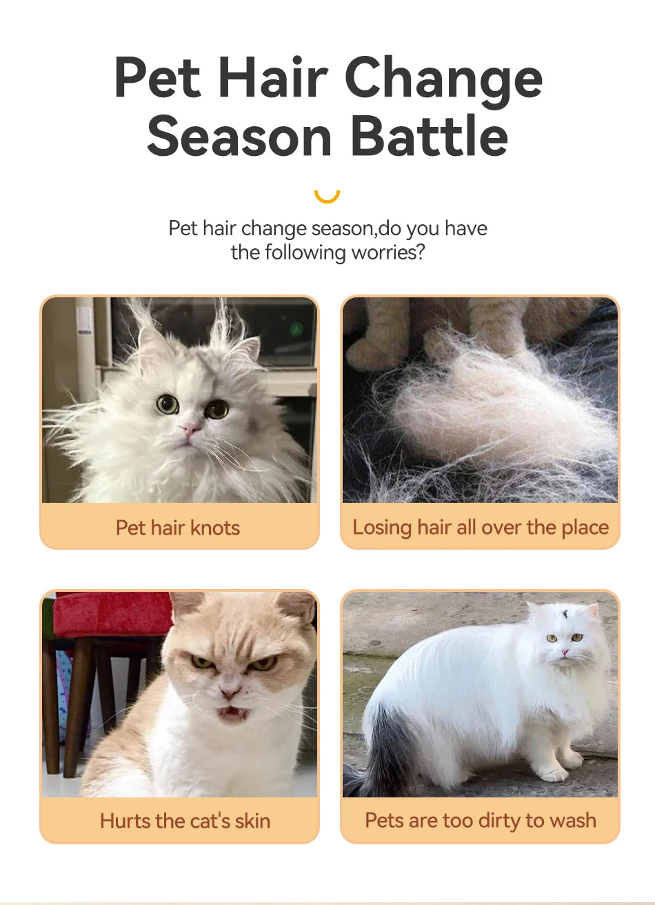 ROJECO Electric Pet Steam Comb – Cat & Dog Hair Removal