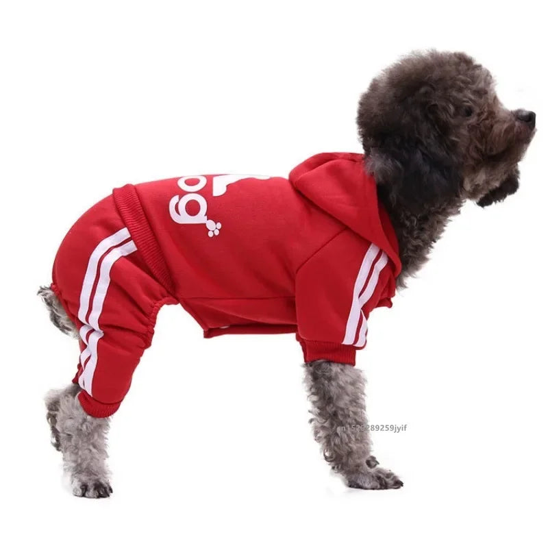 Winter Dog Hoodie – Warm Jumpsuit Sweatshirt