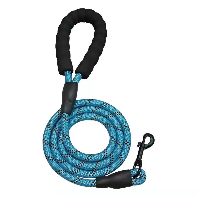 Reflective Nylon Dog Leash – 1.5m Outdoor Walking Lead