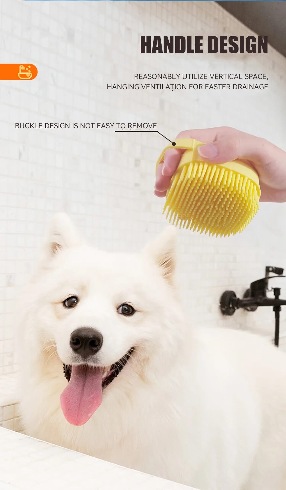 2-in-1 Pet Bath & Massage Brush