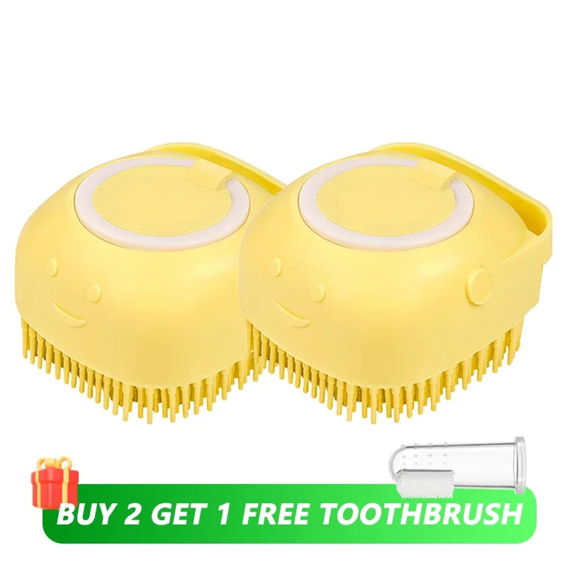 2-in-1 Pet Bath & Massage Brush