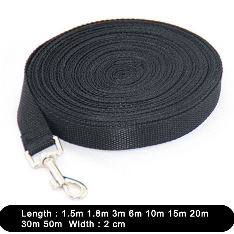 Solid Nylon Dog Leash – Long Walking & Training Lead