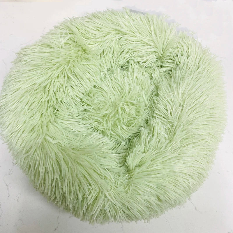 Plush Round Cat & Dog Bed