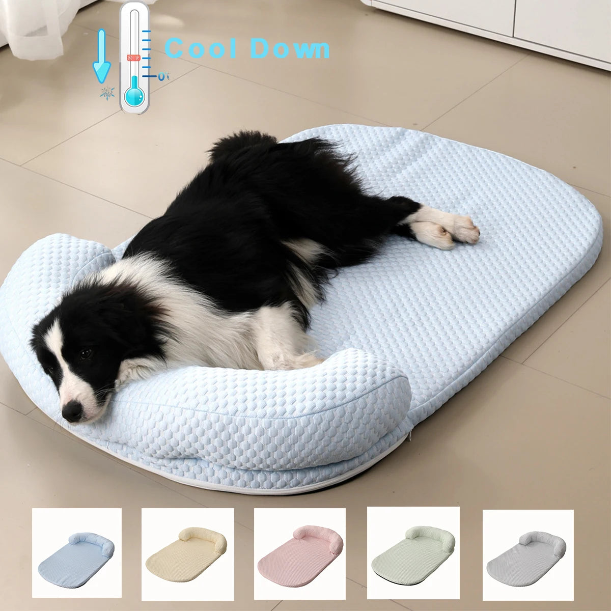Breathable Cooling Dog & Cat Bed – Ice Silk Summer Cushion