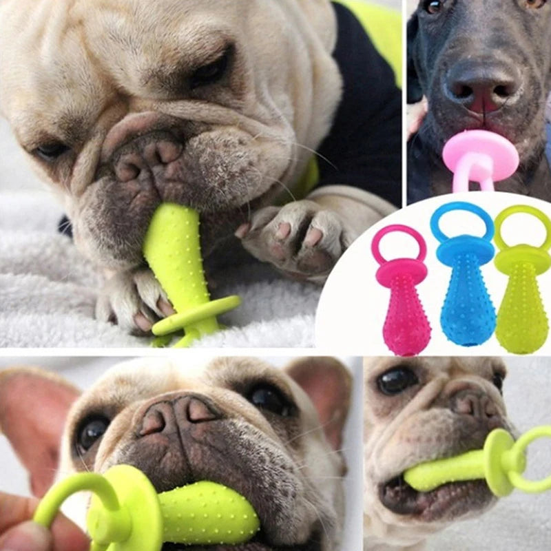 Rubber Bone Dog Chew Toy – Bite-Resistant Teeth Cleaner