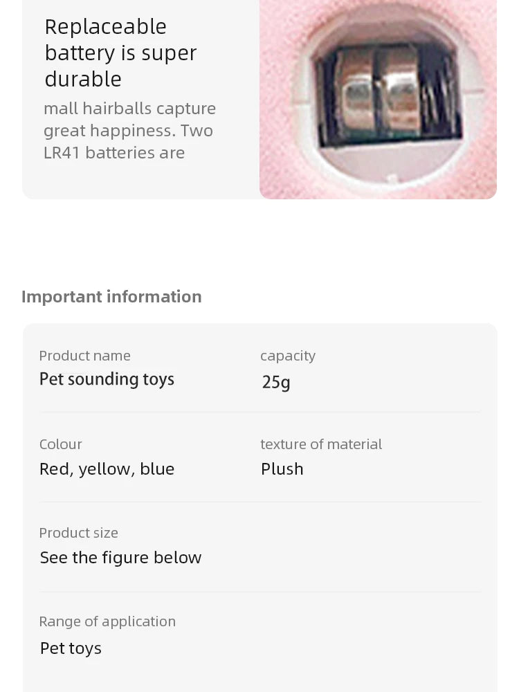 Smart Squeak Cat Toy Ball