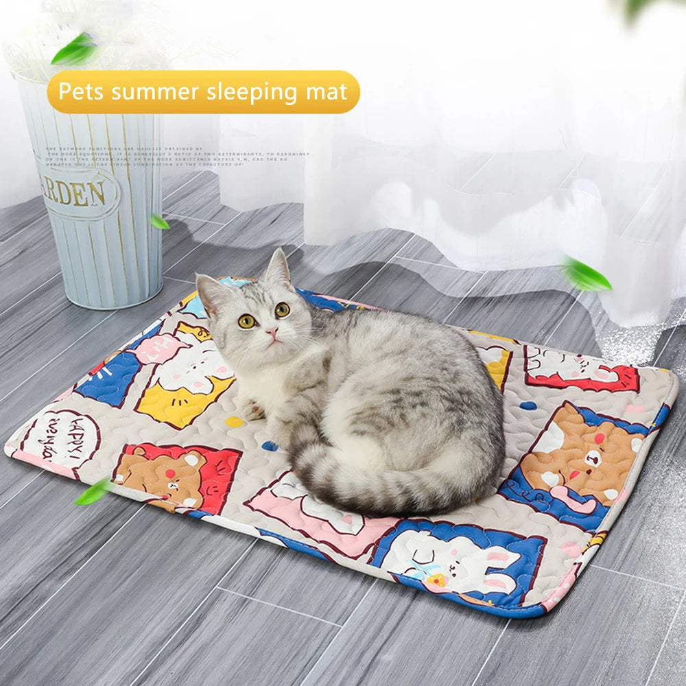 Moisture-Proof Pet Cooling Mat – Dog & Cat Sofa Cushion