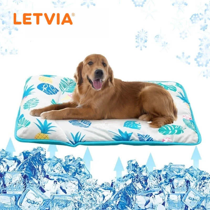 LETVIA Cooling Pet Mat – Breathable Summer Dog & Cat Bed