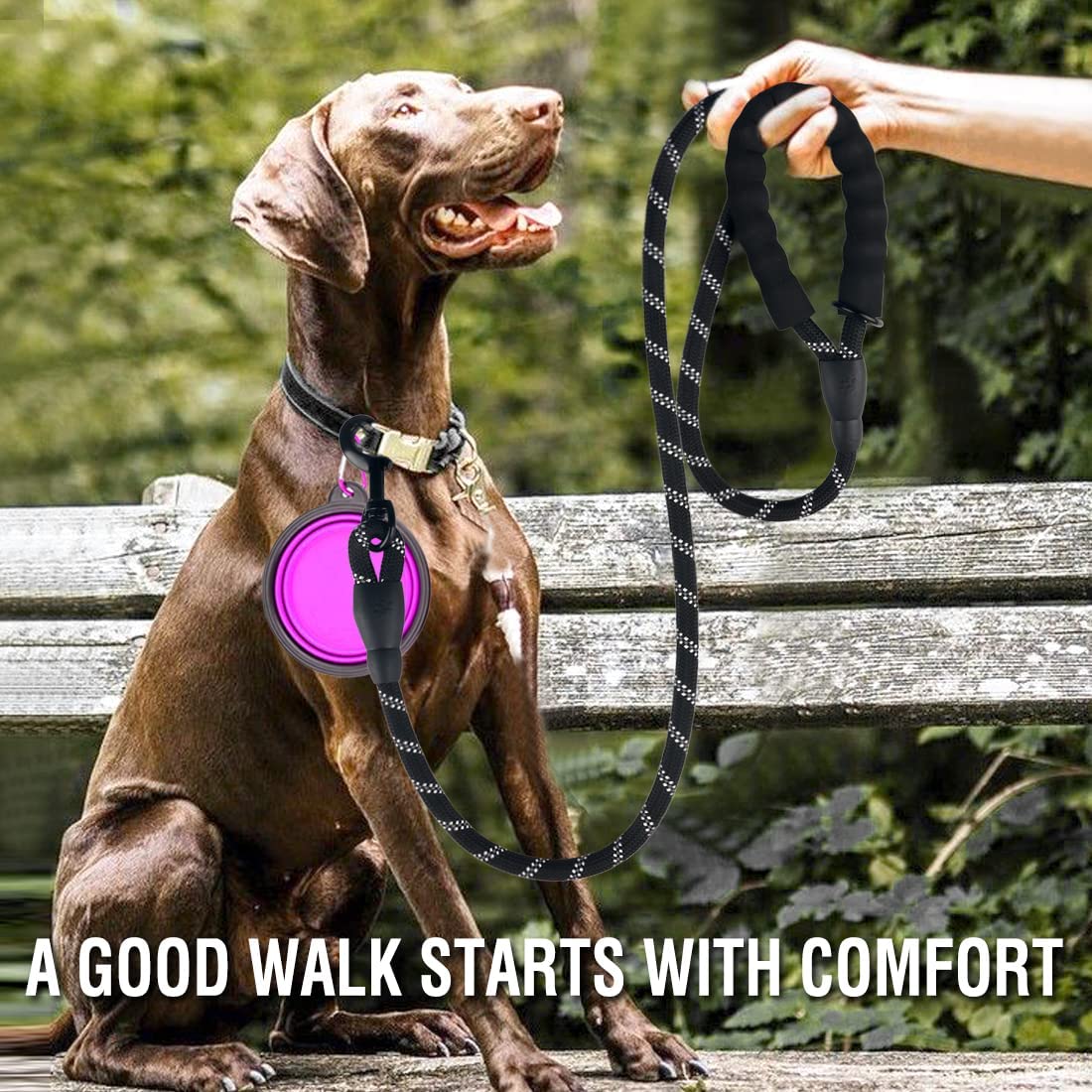 Strong Reflective Dog Leash – Adjustable for All Sizes