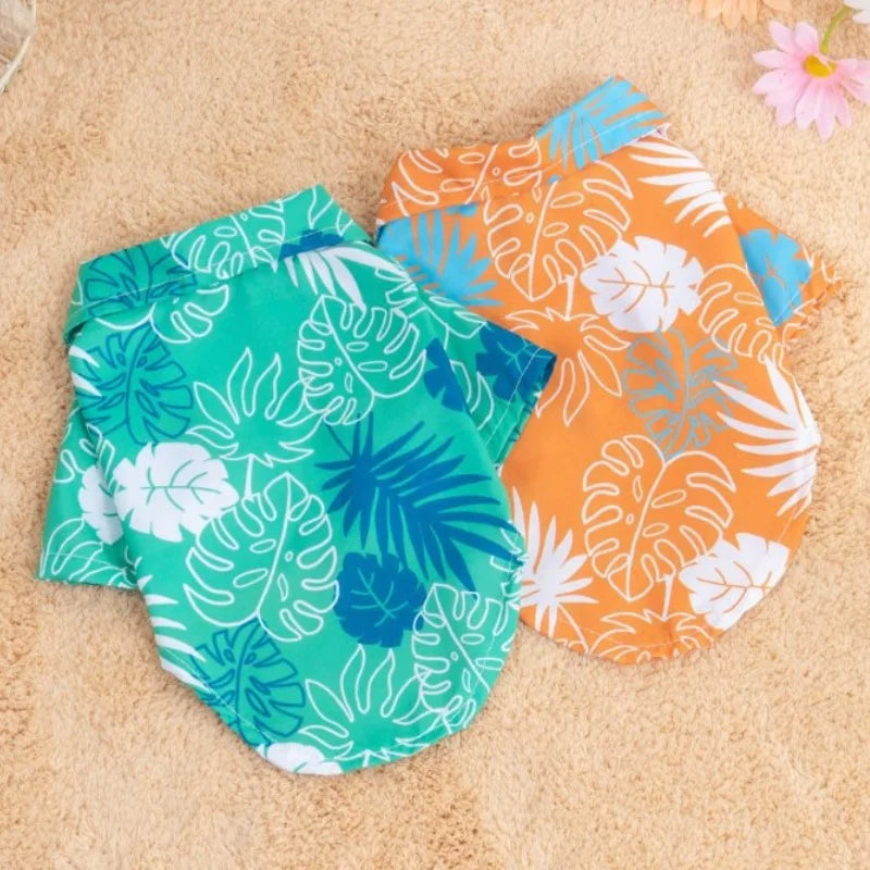 Hawaiian Style Pet Shirt – Summer Dog & Cat Beach Outfit