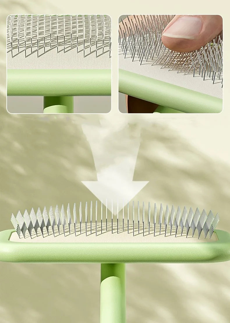 Stainless Steel Dog & Cat Brush – Hair Remover & Massager