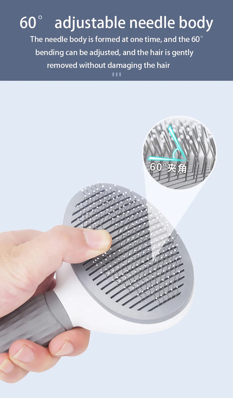 Stainless Steel Pet Brush – Dog & Cat Grooming Comb