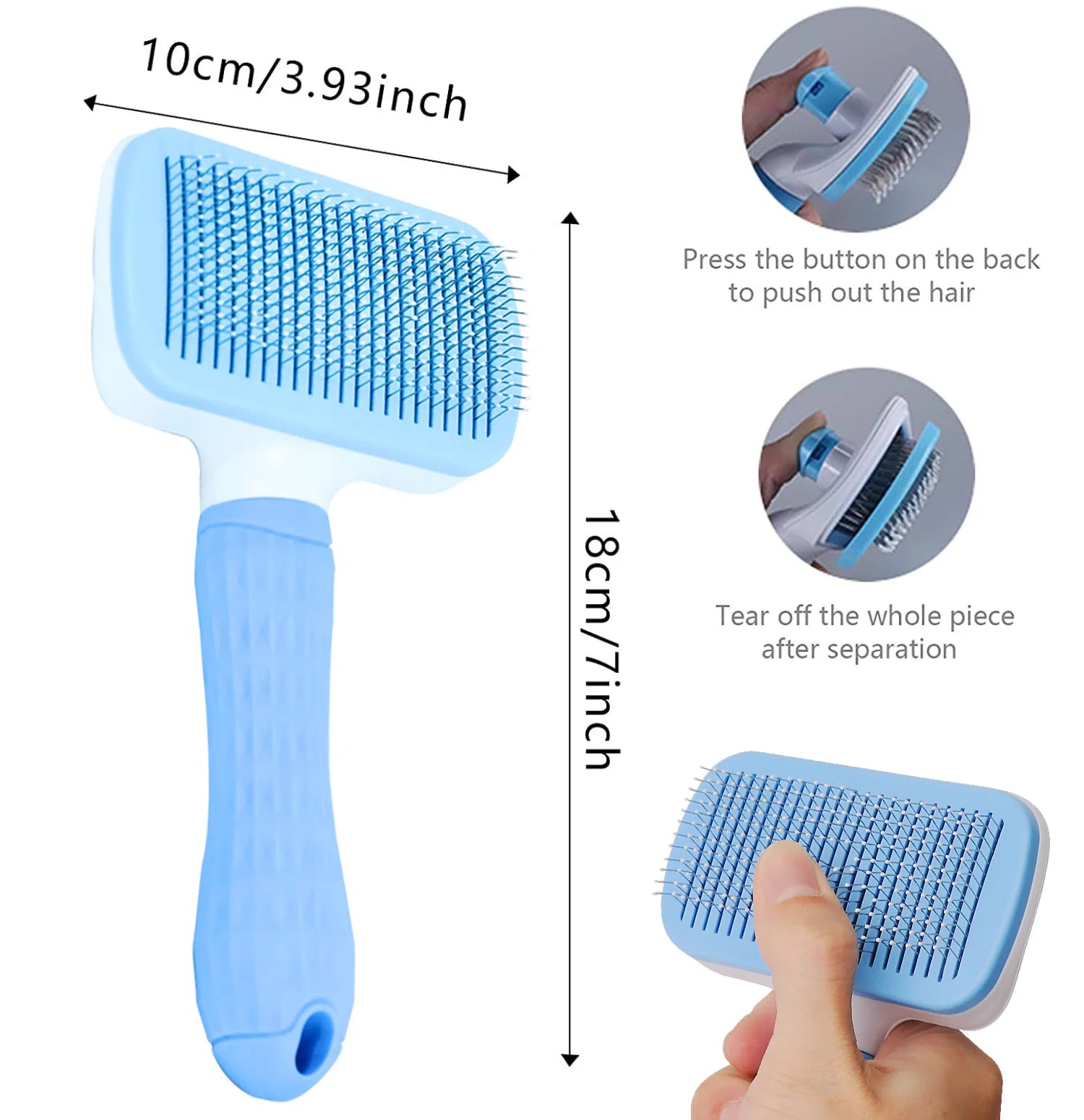 Dog Hair Remover Brush – Cat & Dog Grooming Comb