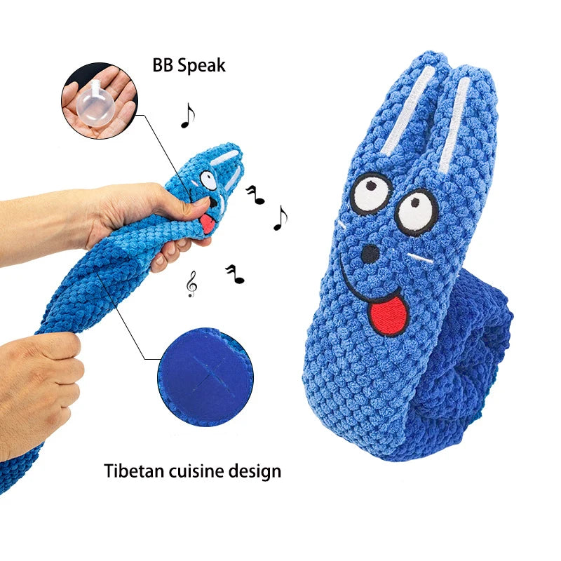 Interactive Dog Puzzle Feeder – Indestructible Plush Squeaky Toy