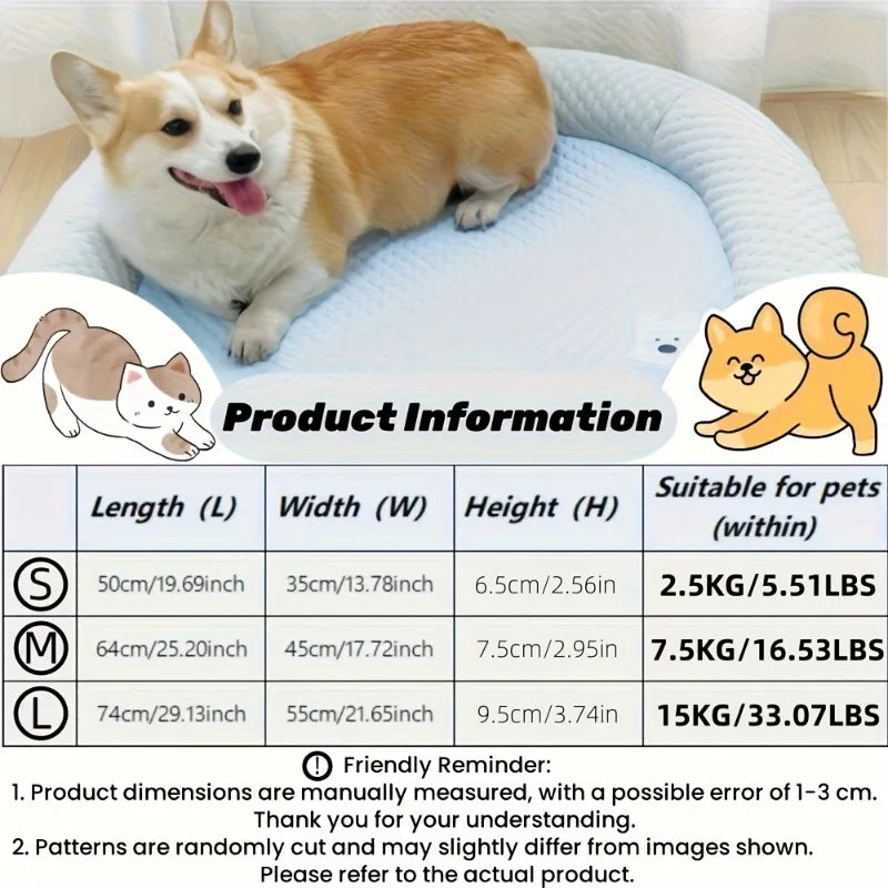 LETVIA Cooling Dog & Cat Bed – Removable Washable Pet Bed