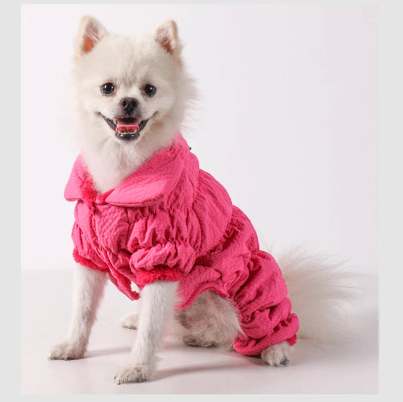 Autumn Winter Pet Coat – Fleece-Lined Warm Puppy Outfit