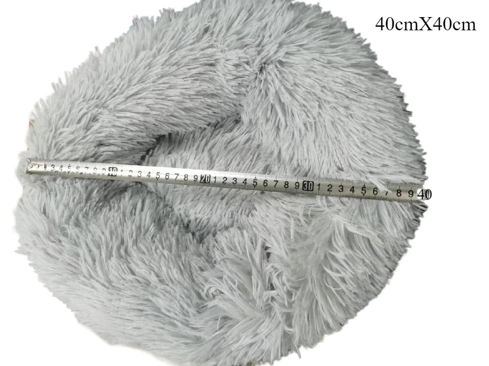Plush Pet Nest – Warm Round Cat & Dog Bed