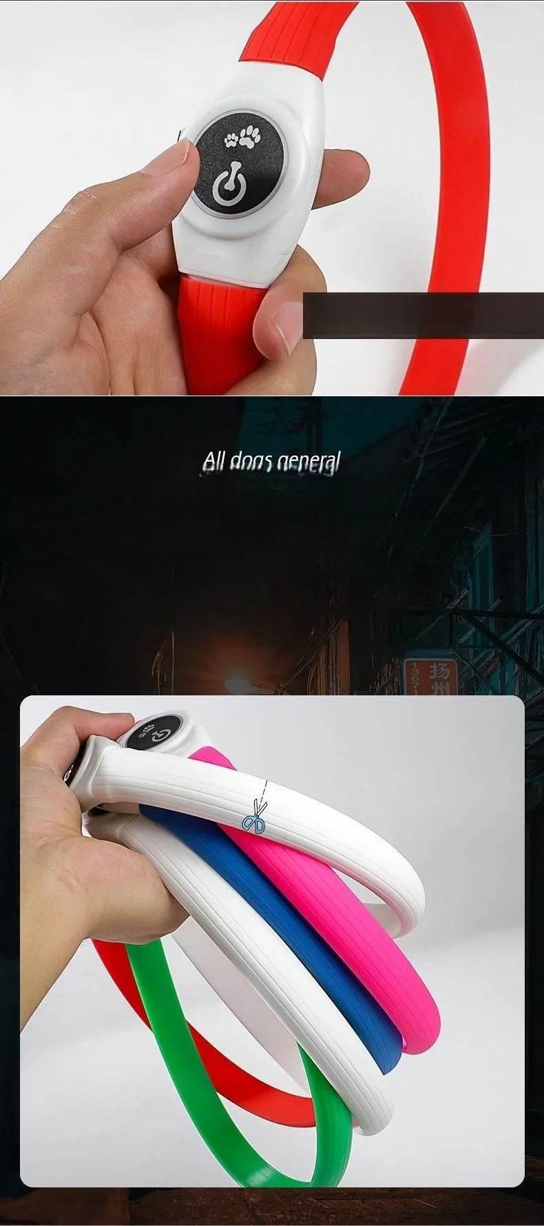 LED Luminous Dog Collar – USB Rechargeable Waterproof