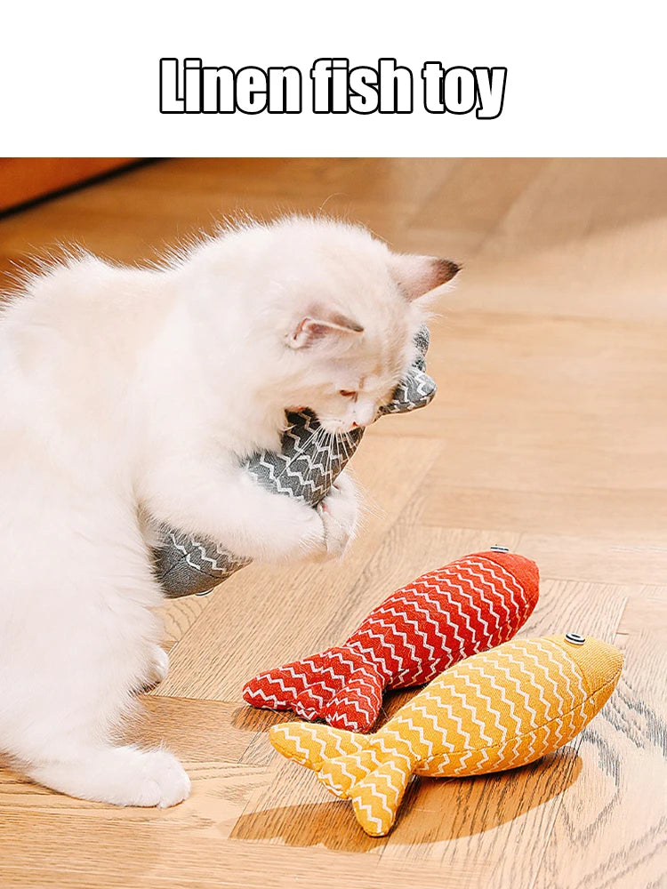 Catnip Fish Toy – Fun Sackcloth Cat Gnaw Toy
