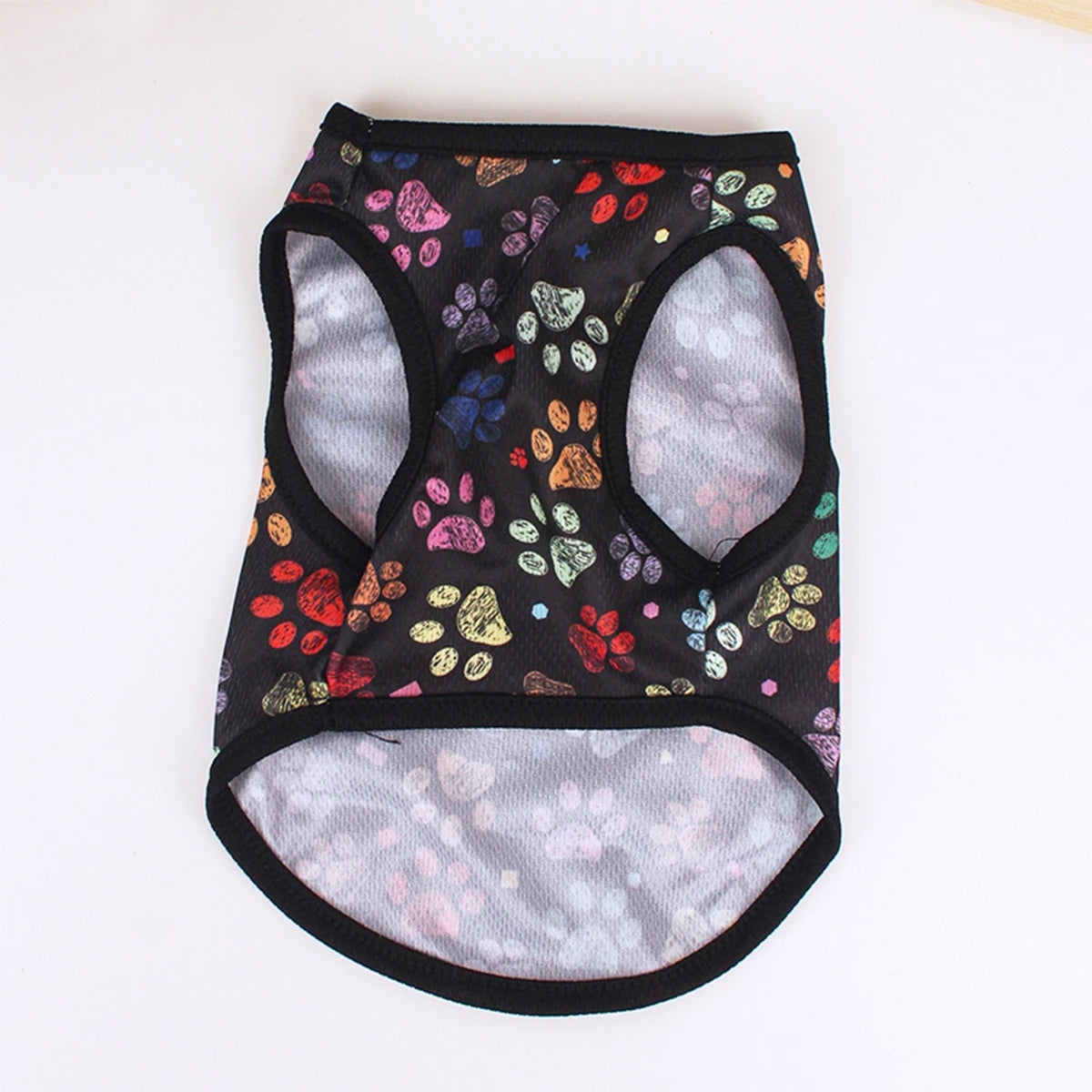 Footprint Print Dog Vest – Summer Breathable T-Shirt