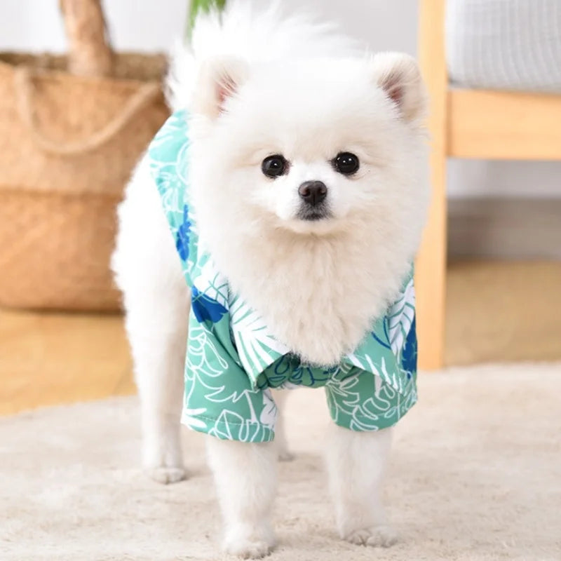 Hawaiian Style Pet Shirt – Summer Dog & Cat Beach Outfit