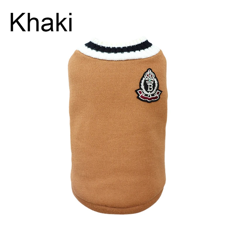 Winter V-Neck Pet Sweater