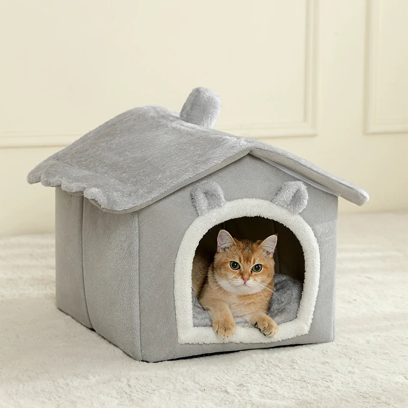 Foldable Pet House – Removable Washable Cat & Puppy Cave