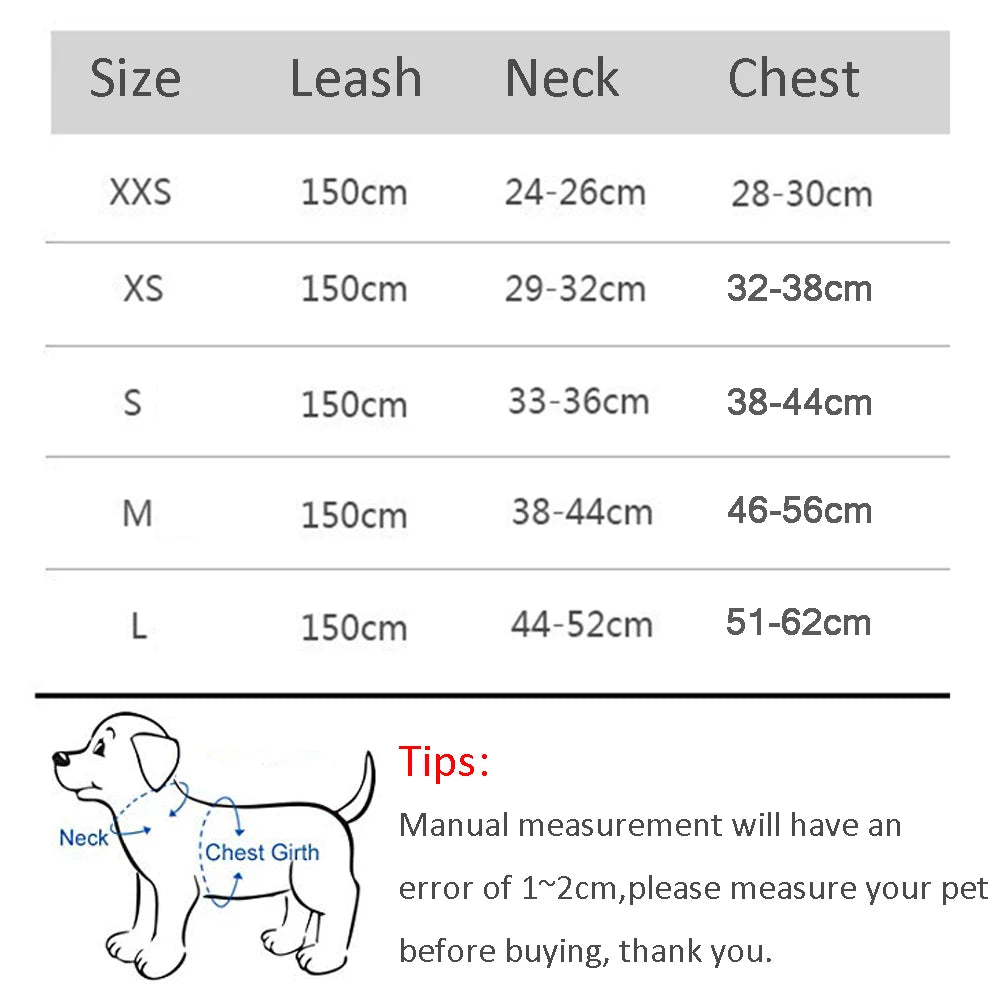 Adjustable Dog Harness & Leash Set – Small Dogs & Cats