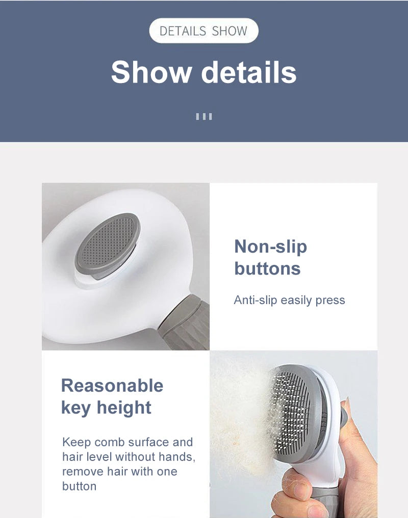 Dog Hair Remover Brush – Cat & Dog Grooming Comb