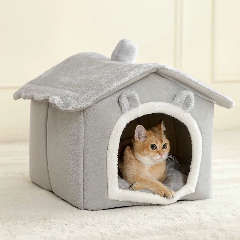 Foldable Pet House – Removable Washable Cat & Puppy Cave