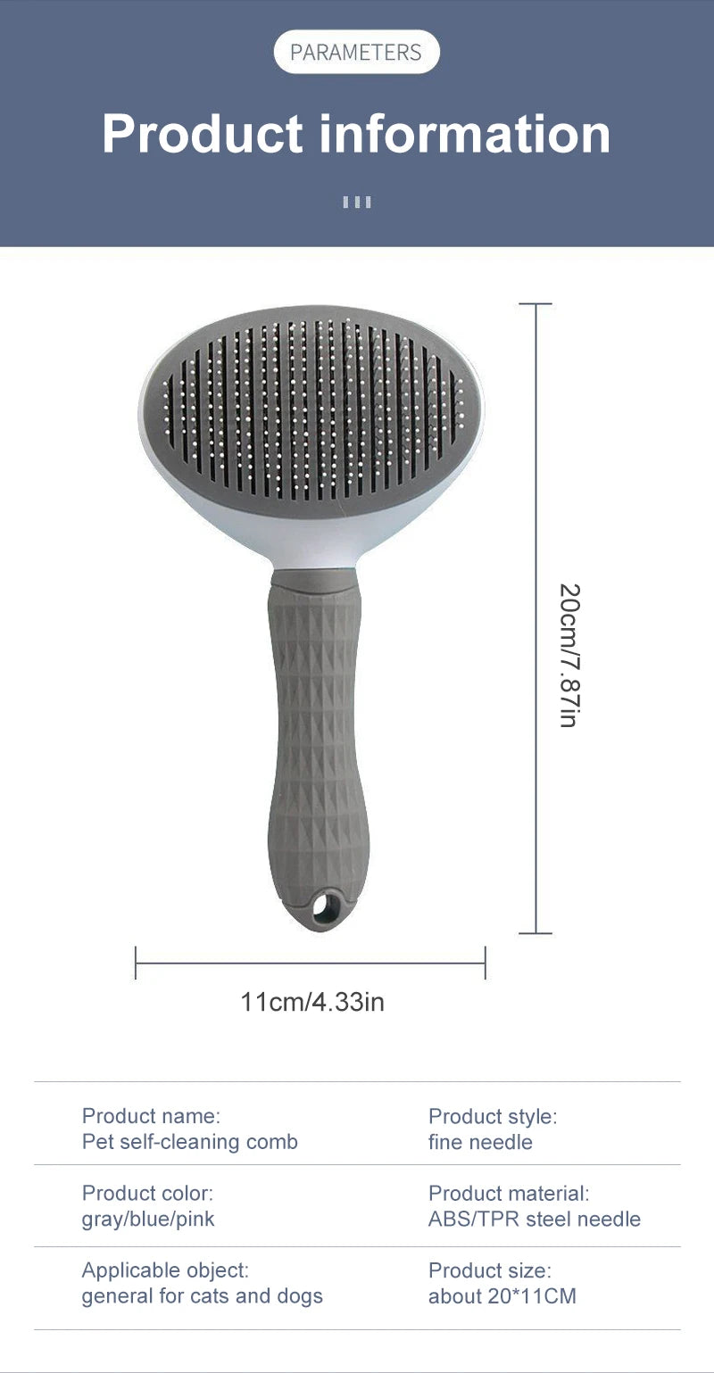 Dog Hair Remover Brush – Cat & Dog Grooming Comb