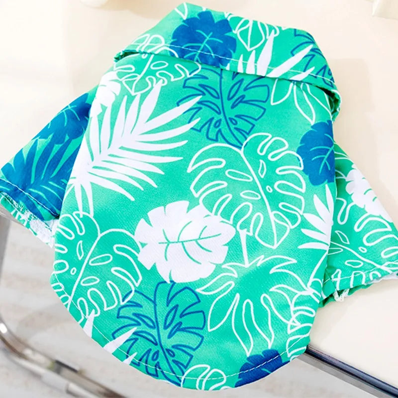 Hawaiian Style Pet Shirt – Summer Dog & Cat Beach Outfit