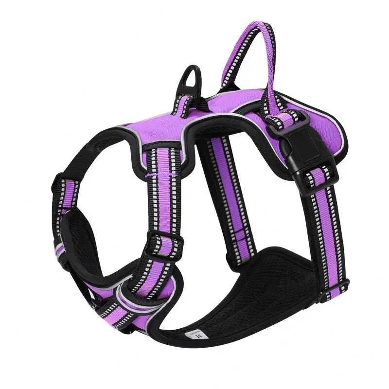 Adjustable Reflective Dog Harness – Soft No-Pull Vest